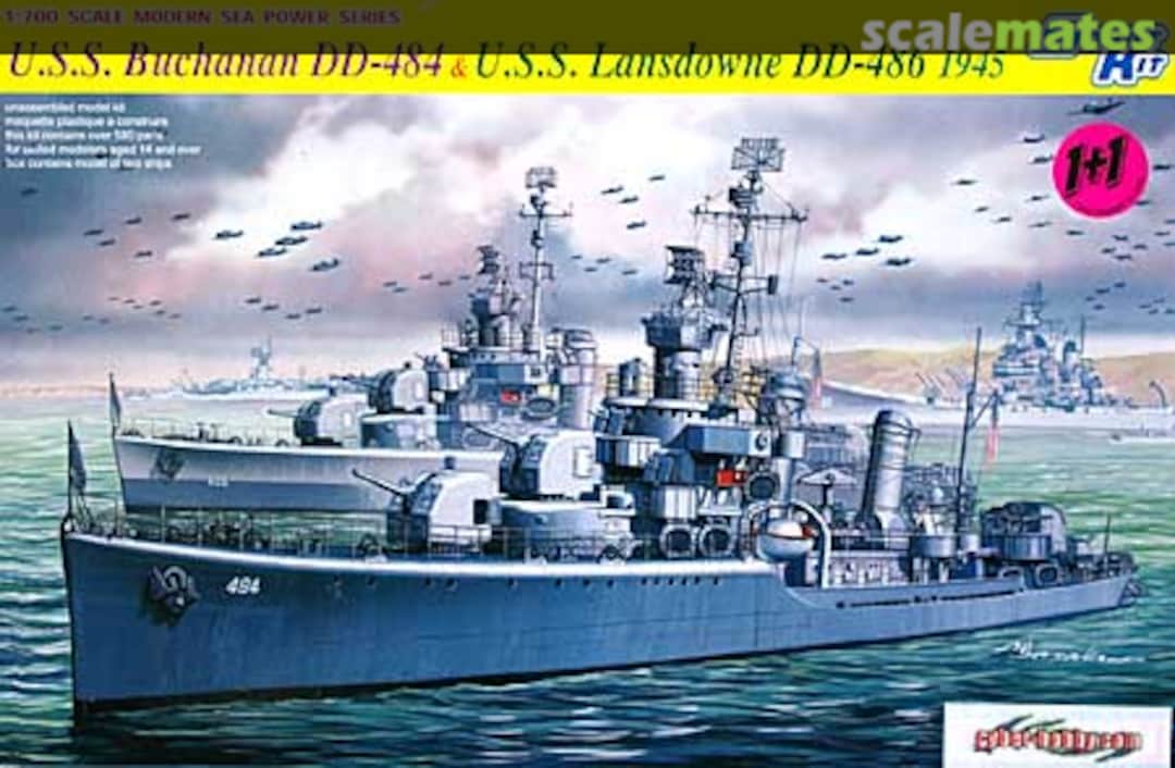 Boxart U.S.S. Buchanan DD-484 & U.S.S. Lansdowne DD-486 1945 7089 Cyber Hobby Boxart U.S.S. Buchanan DD-484 & U.S.S. Lansdowne DD-486 1945 7089 Cyber Hobby