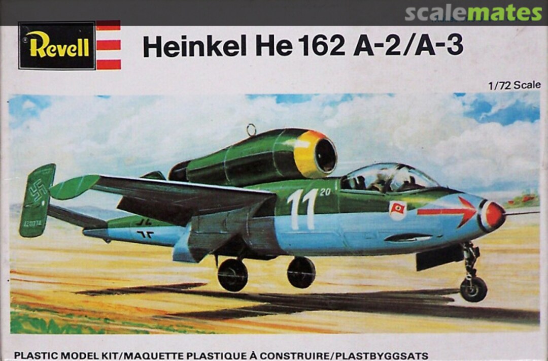 Boxart Heinkel He 162 A-2/A-3 H-80 Revell (Great Britain) Boxart Heinkel He 162 A-2/A-3 H-80 Revell (Great Britain)