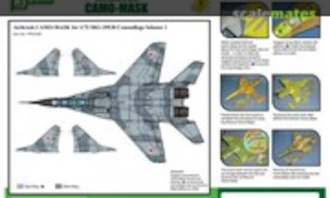 1:72 Airbrush CAMO-Mask Russian MiG-29UB Scheme 1, J's Work 5182 (J's Work PPA5182) PPA5182