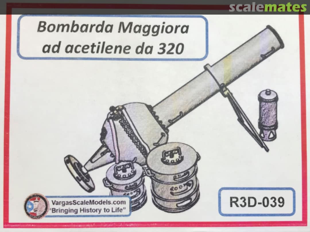 Boxart Bombarda Maggiora ad acetilene da 320 R3D-039 Vargas Scale Models Boxart Bombarda Maggiora ad acetilene da 320 R3D-039 Vargas Scale Models