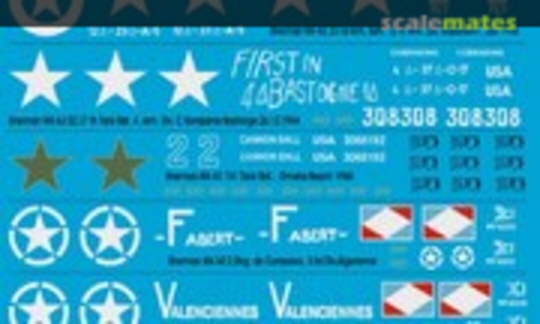 1:48 5 Sherman Kampfpanzer USA und Freies Frankreich (Peddinghaus-Decals EP 1223) EP 1223