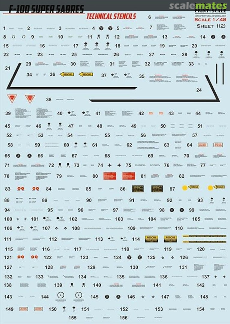 Boxart Record-Breaking F-100 Super Sabres 48-221 Print Scale Boxart Record-Breaking F-100 Super Sabres 48-221 Print Scale