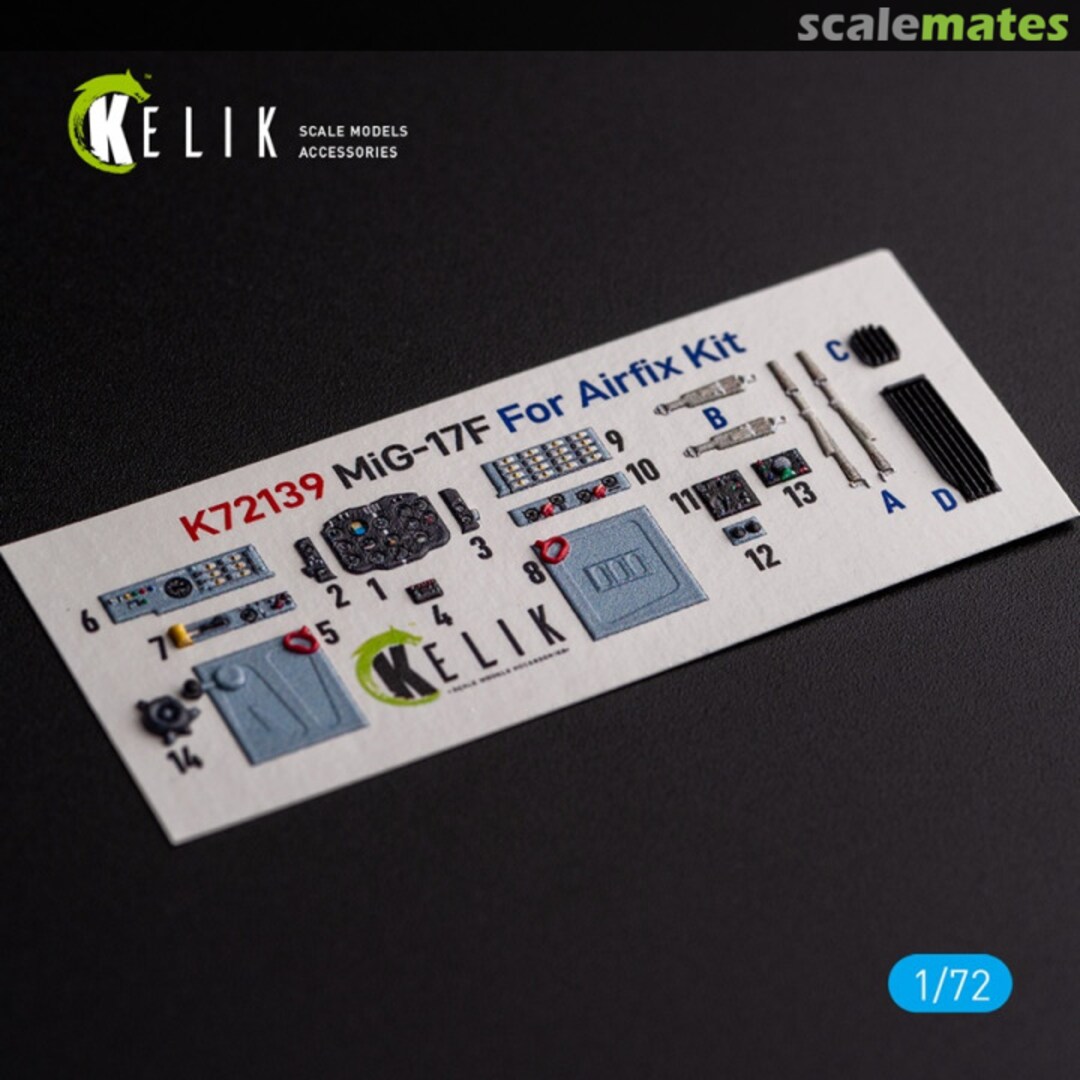 Boxart Mig-17 Fresco Shenyang J5 interior 3D decals K72139 Kelik Boxart Mig-17 Fresco Shenyang J5 interior 3D decals K72139 Kelik