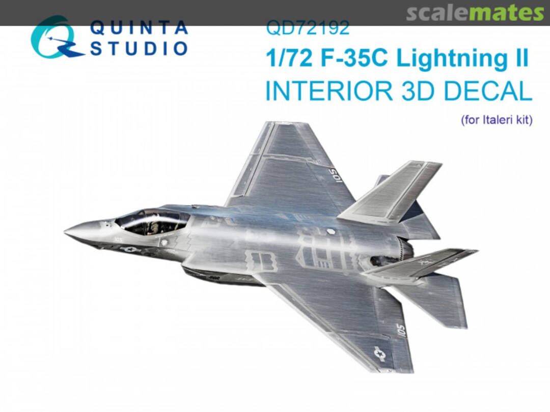 Boxart F-35C Lighting II interior 3D decals QD72192 Quinta Studio