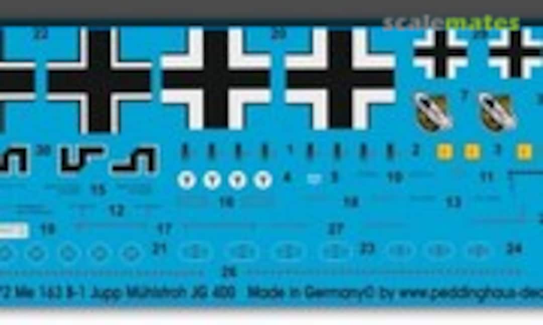 1:48 Me 163 B-1 Jupp Mühlstroh JG 400 (Peddinghaus-Decals EP 1372) EP 1372