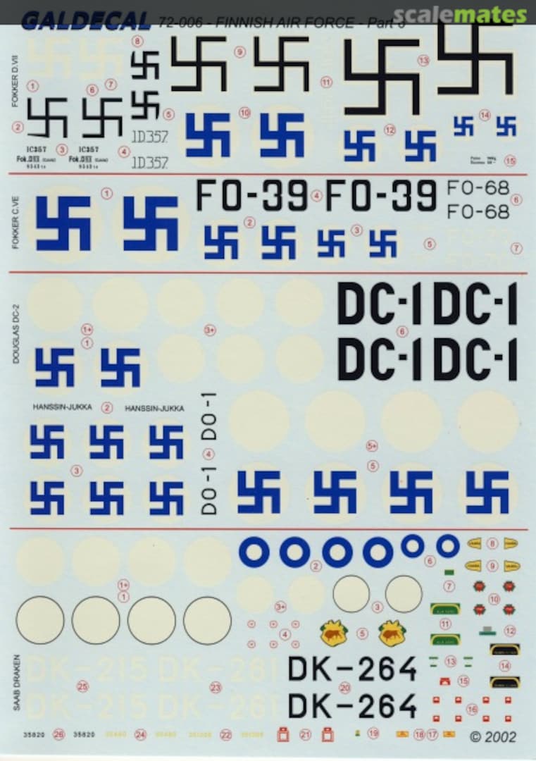 Boxart Finnish Air Force Part 6 72-006 GALDECAL Boxart Finnish Air Force Part 6 72-006 GALDECAL