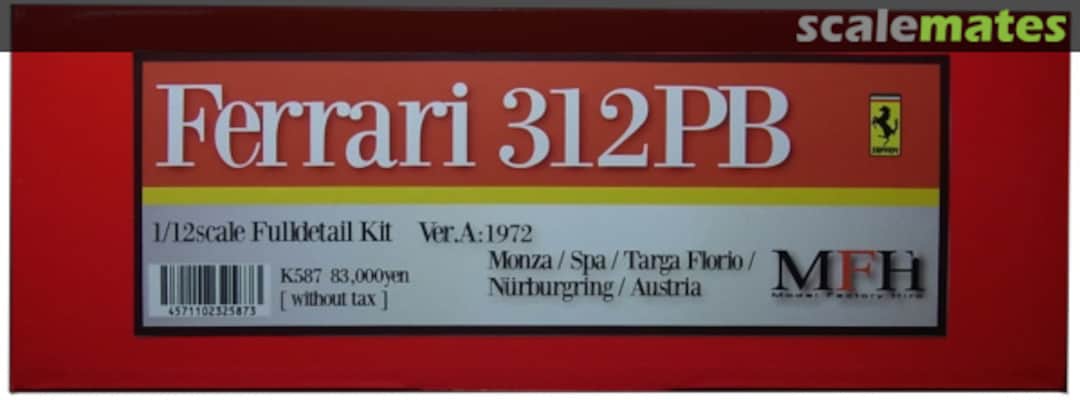 Boxart Ferrari 312PB K-587 Model Factory Hiro Boxart Ferrari 312PB K-587 Model Factory Hiro