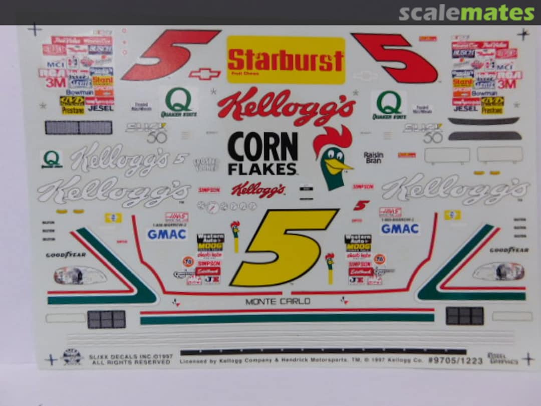 Boxart Terry Labonte #5 Kellogg's Corn Flakes 1997 Chevrolet Monte Carlo SLX-9705 Slixx Decals Boxart Terry Labonte #5 Kellogg's Corn Flakes 1997 Chevrolet Monte Carlo SLX-9705 Slixx Decals