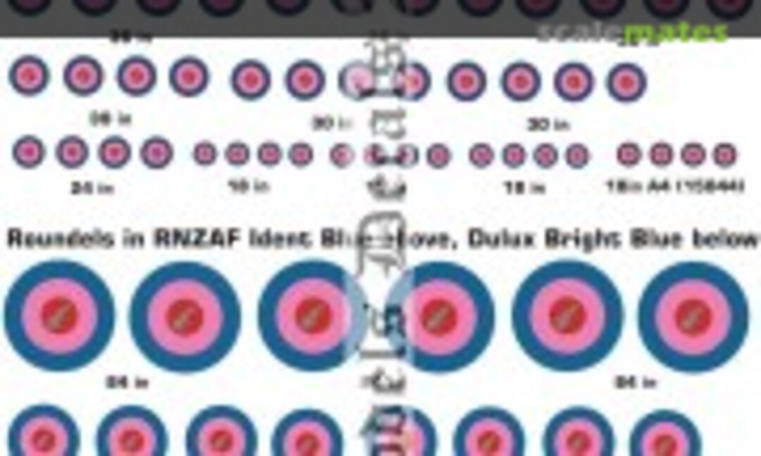1:72 Royal New Zealand Air Force Silver Fern Roundels (Oldmodels Decals OMD1539) OMD1539