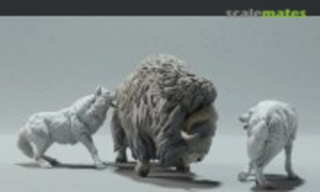 1:72 Musk Ox - wolves hunting male (EMP3d 72130606) 72130606