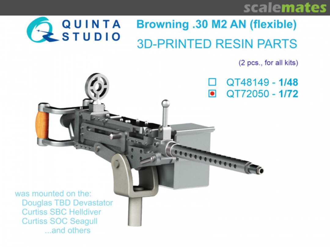 Boxart Browning .30 M2 AN (flexible) (2pcs) QT72050 Quinta Studio
