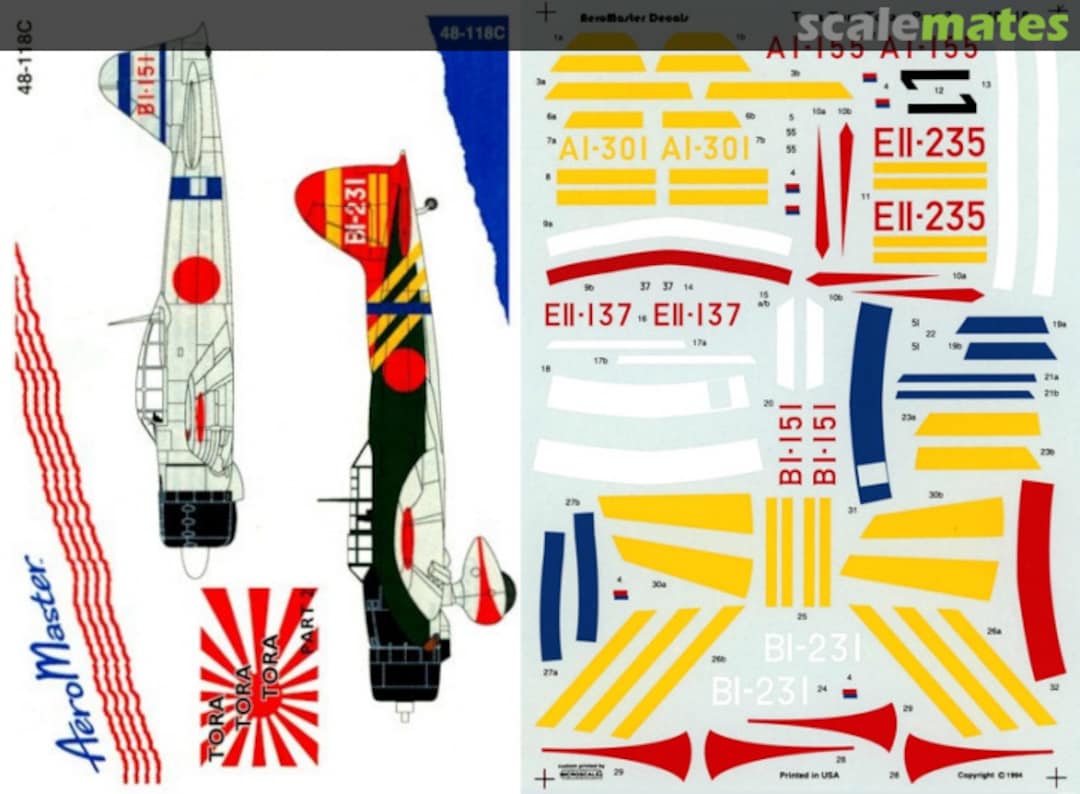 Boxart Tora, Tora, Tora 48-118 AeroMaster Boxart Tora, Tora, Tora 48-118 AeroMaster