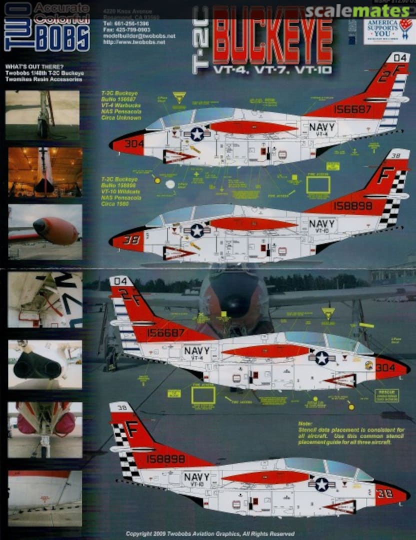 Boxart T-2C VT Buckeyes #1 48-200 TwoBobs Aviation Graphics Boxart T-2C VT Buckeyes #1 48-200 TwoBobs Aviation Graphics
