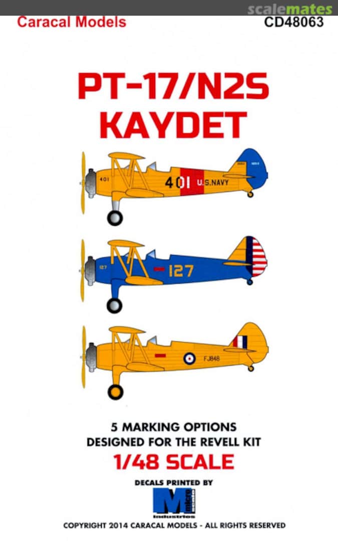 Boxart PT-17/N2S Kaydet CD48063 Caracal Models Boxart PT-17/N2S Kaydet CD48063 Caracal Models