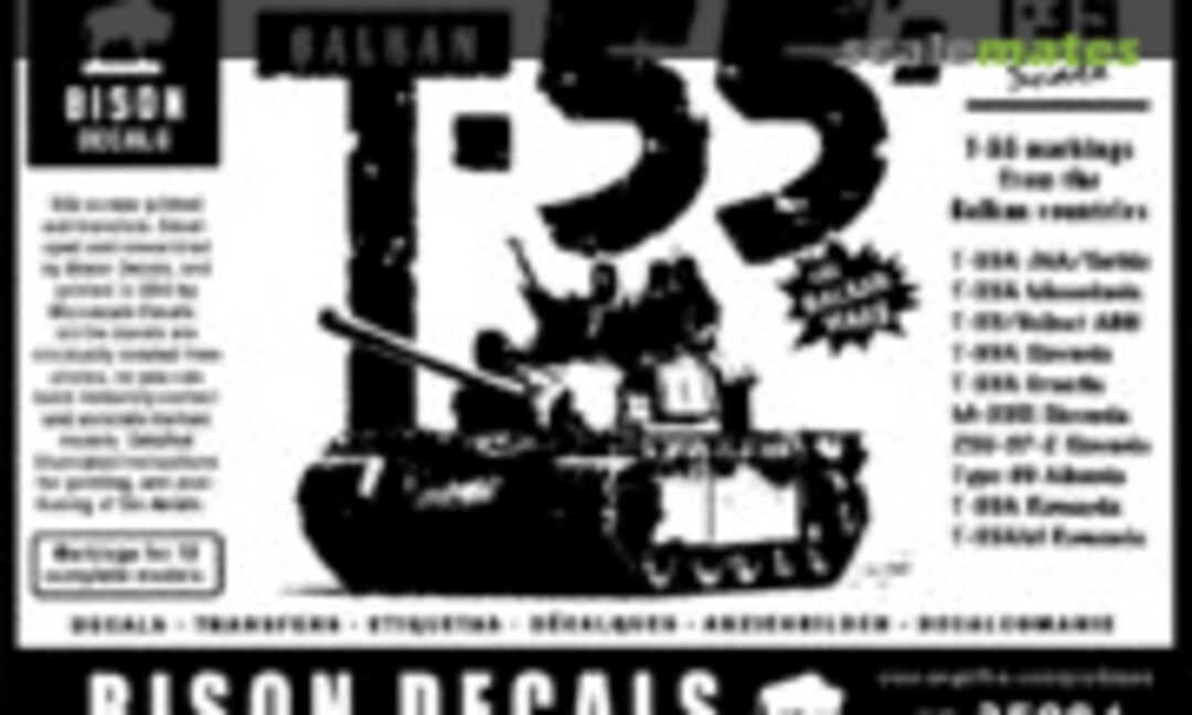 1:35 Balkan T-55's (Bison Decals 35004) 35004