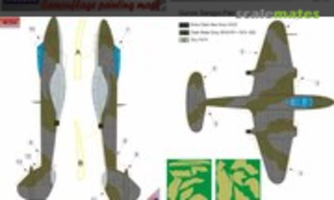 1:72 Gloster F.Mk.1 Meteor Camouflage Painting Mask (LF Models M7254) M7254