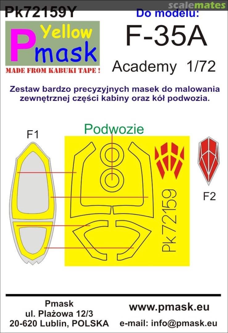 Boxart F-35A (Academy) PK72159Y Pmask