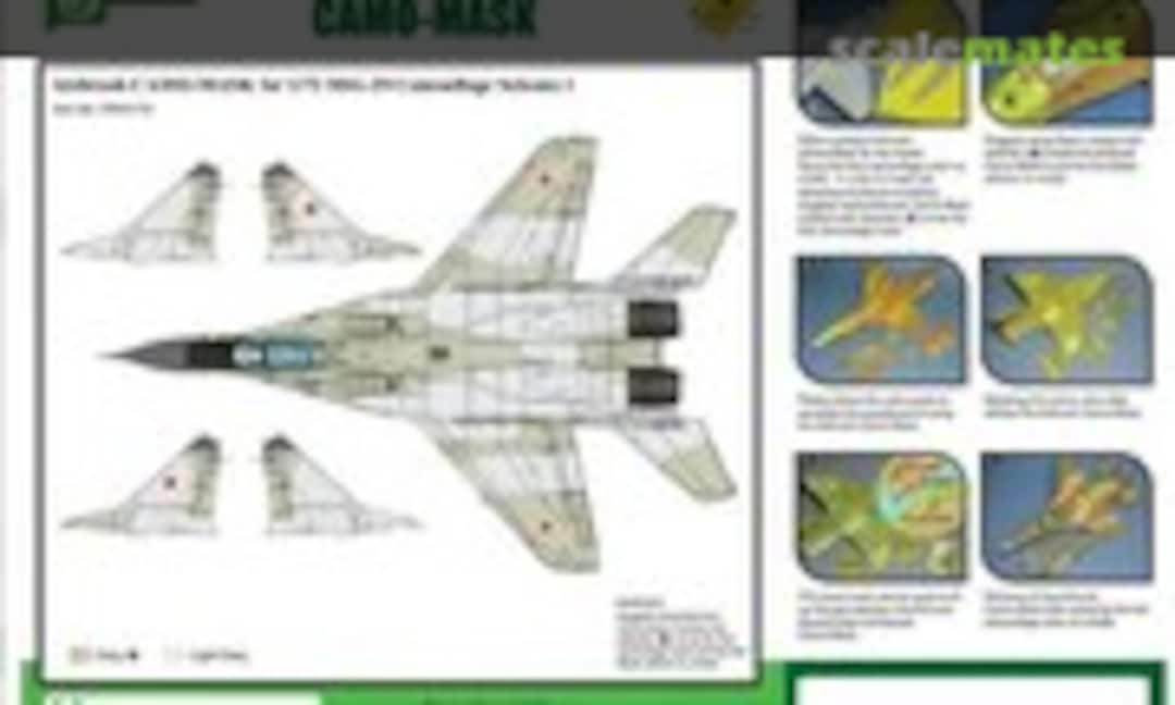 1:72 Mikoyan MiG-29 Camouflage Scheme Vol.1 Airbrush Paint Masks (J's Work PPA5179) PPA5179