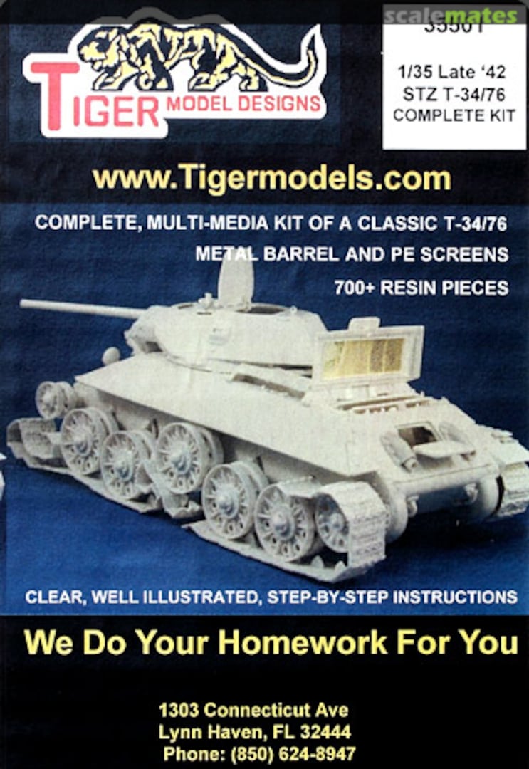 Boxart T-34/76 35501 Tiger Models Boxart T-34/76 35501 Tiger Models