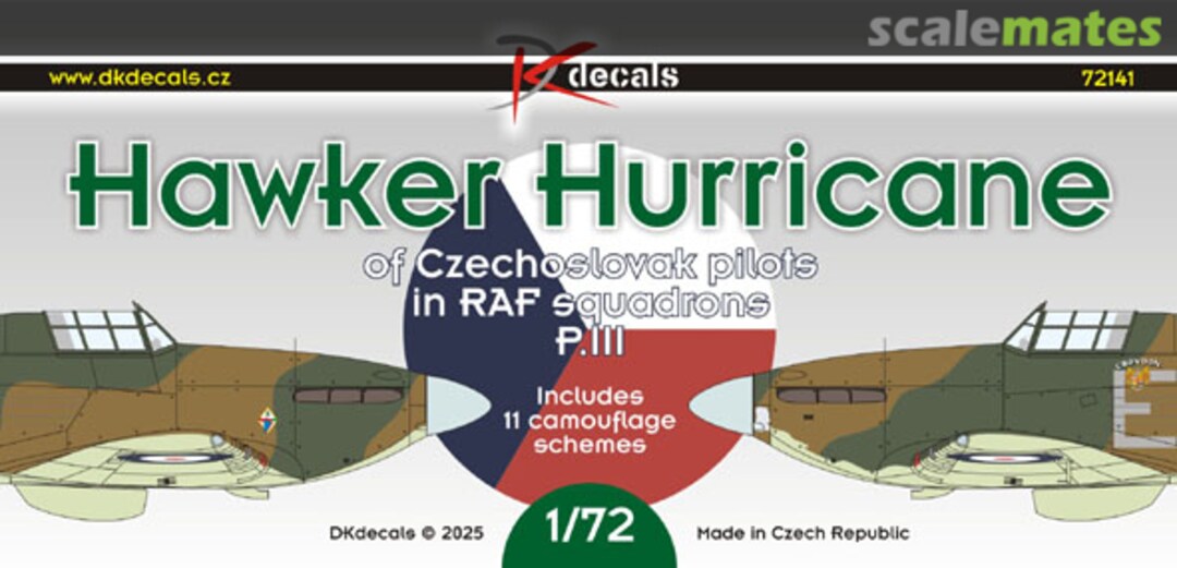 Boxart Hawker Hurricane of Czechoslovak pilots in RAF squadrons 72141 DK Decals