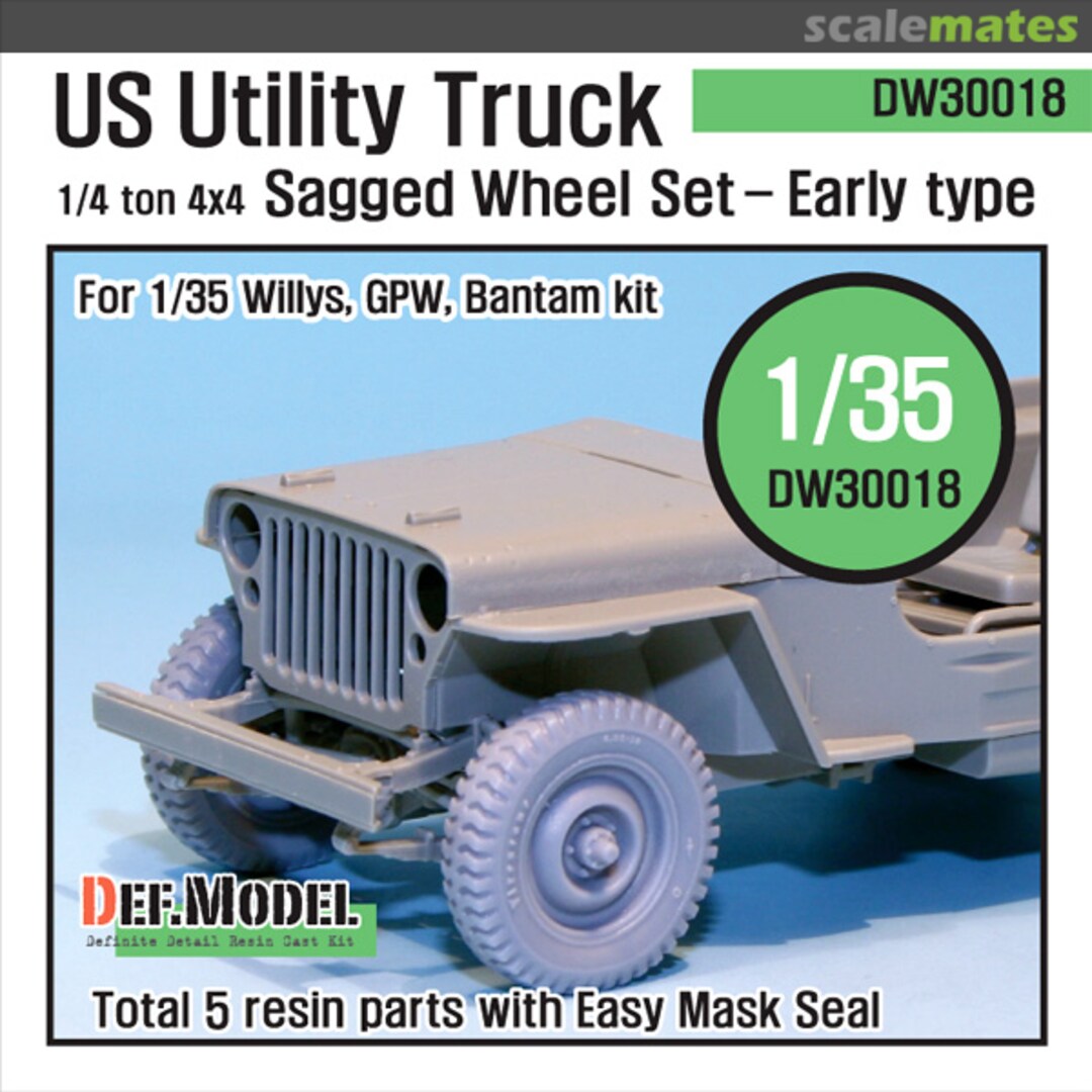 Boxart WW2 US 1/4 ton 'Early' Wheel set DW30018 Def.Model Boxart WW2 US 1/4 ton 'Early' Wheel set DW30018 Def.Model