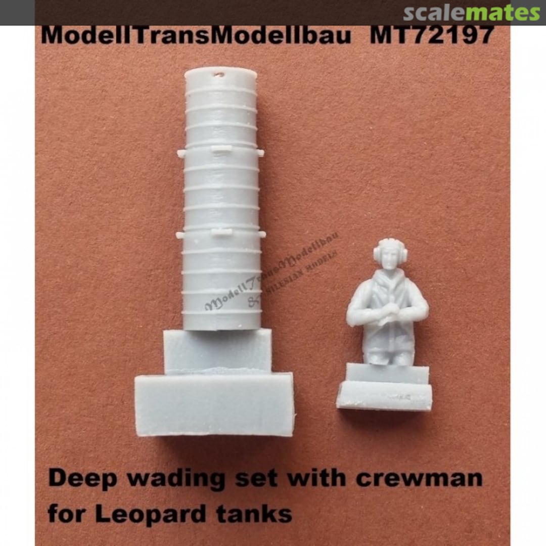 Boxart Deep wading set with crewman for Leopard tanks MT72197 Modell Trans Modellbau Boxart Deep wading set with crewman for Leopard tanks MT72197 Modell Trans Modellbau