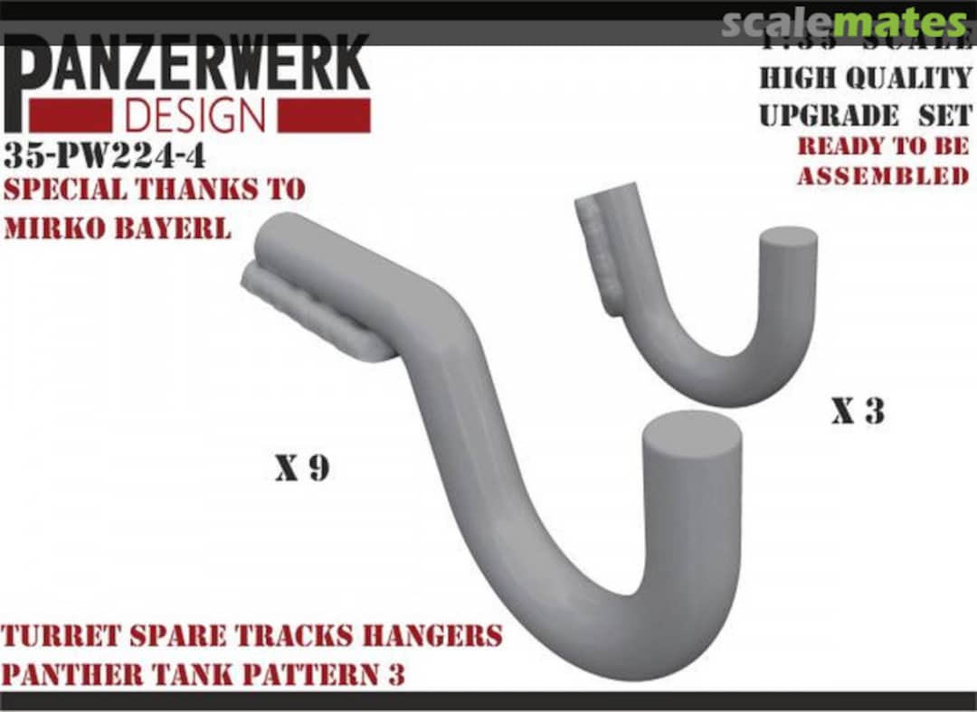 Boxart Panther spare track hanger turret pattern 3 35PW-224-4 Panzerwerk design