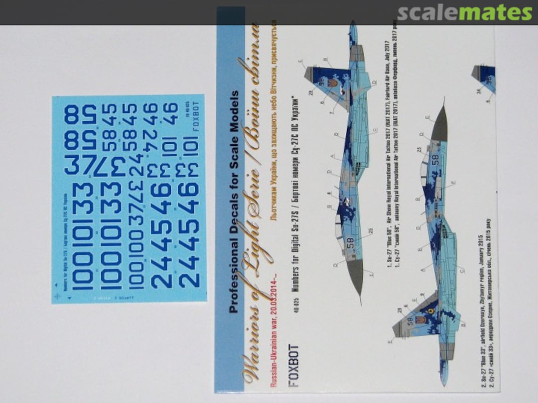Boxart Numbers for Digital Su-27S 48-025 Foxbot Boxart Numbers for Digital Su-27S 48-025 Foxbot