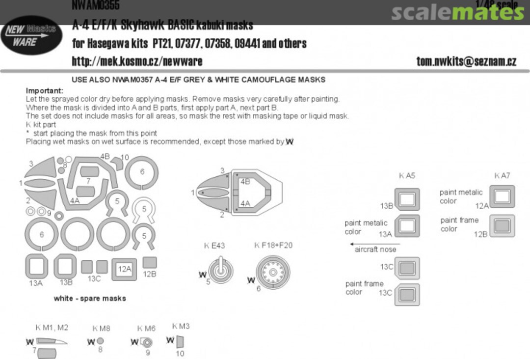 Boxart A-4 E/F/K Skyhawk BASIC kabuki masks NWAM0355 New Ware Boxart A-4 E/F/K Skyhawk BASIC kabuki masks NWAM0355 New Ware