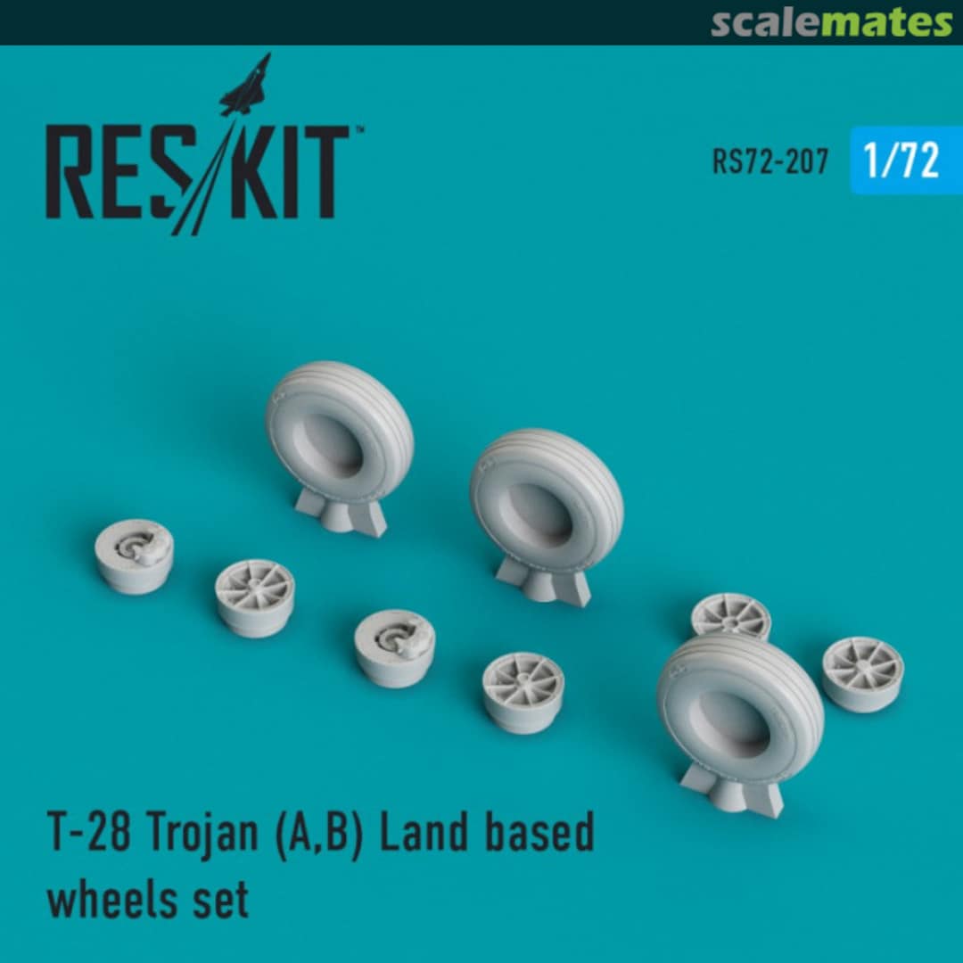 Boxart T-28 Trojan (A,B) Land based wheels set RS72-0207 ResKit Boxart T-28 Trojan (A,B) Land based wheels set RS72-0207 ResKit