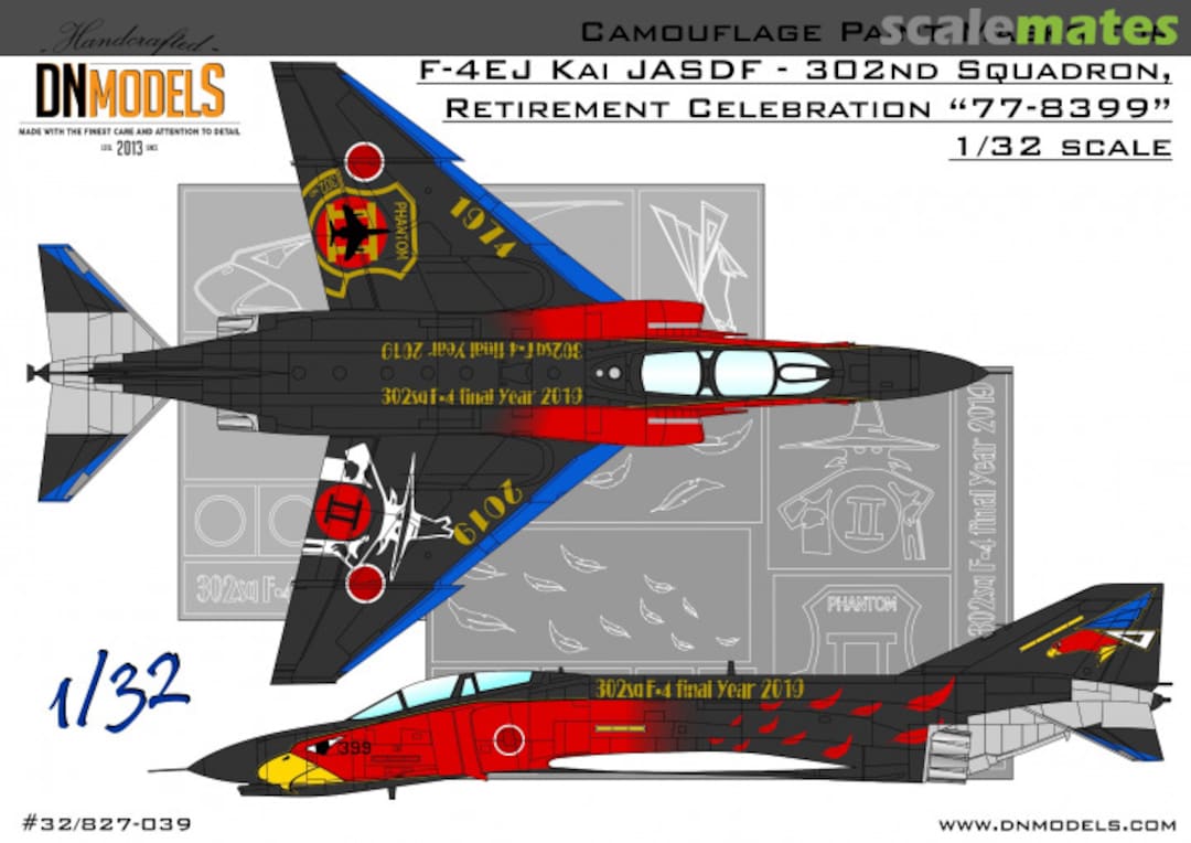 Boxart F-4EJ Kai 302nd Squadron Retirement Celebration Paint Mask Set 32/827-039 DN Models Boxart F-4EJ Kai 302nd Squadron Retirement Celebration Paint Mask Set 32/827-039 DN Models