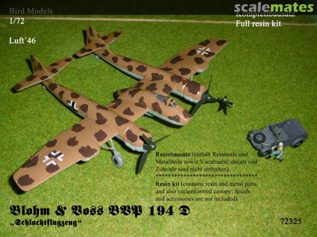 Boxart Blohm & Voss BVP 194 D "Schlachtflieger" 72325 Bird Models Boxart Blohm & Voss BVP 194 D "Schlachtflieger" 72325 Bird Models