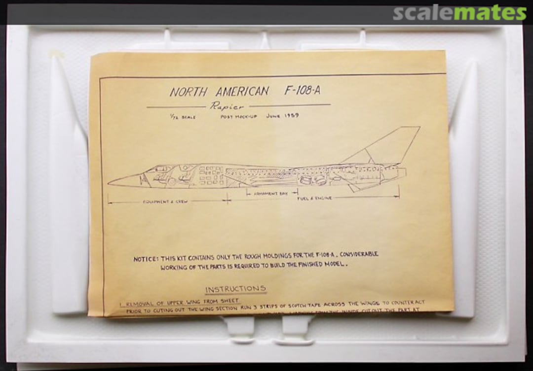 Boxart F-108 Rapier KR Model Boxart F-108 Rapier KR Model