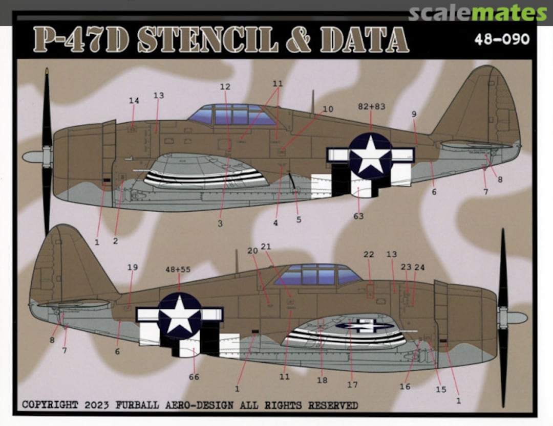 Boxart P-47D Stencil & Data 48-090 Furball Aero-Design Boxart P-47D Stencil & Data 48-090 Furball Aero-Design