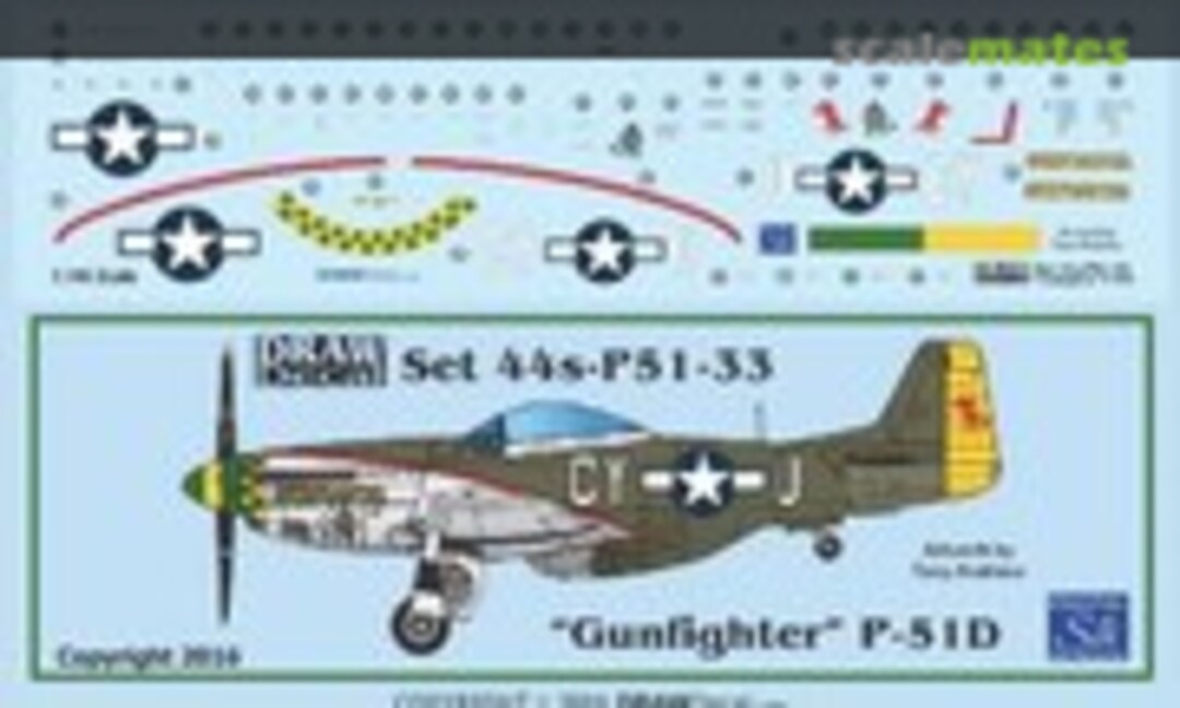 1:144 P-51D “Gunfighter” (Draw Decal 44-P51-33) 44-P51-33