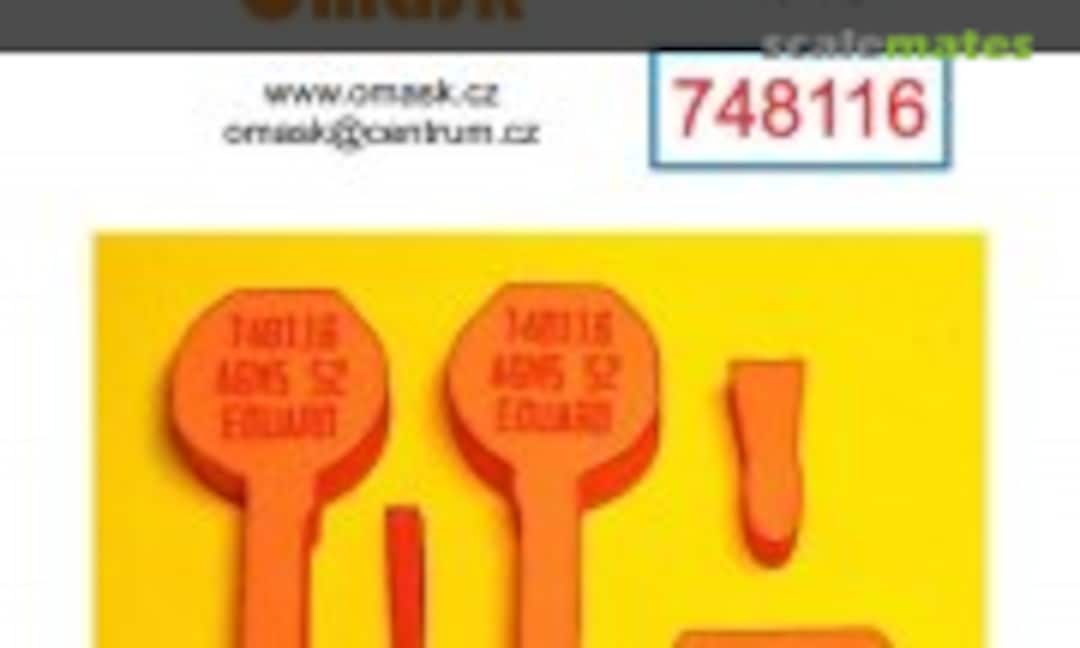 1:48 Mitsubishi A6M5 Zero Model 52 - Wheel Bay Plugs (for Eduard Kits) (Omask 748116) 748116