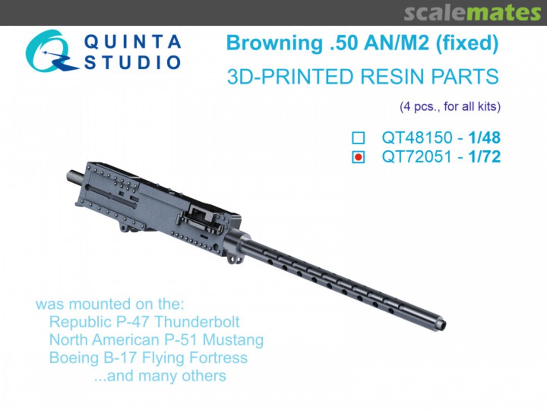 Boxart Browning .50 AN_M2 (fixed) (4pcs) QT72051 Quinta Studio Boxart Browning .50 AN_M2 (fixed) (4pcs) QT72051 Quinta Studio