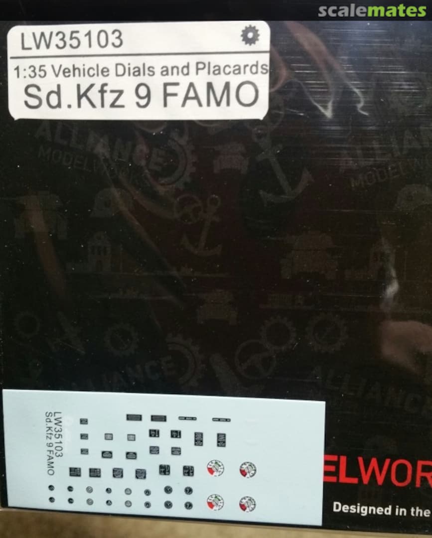 Boxart Vehicle Dials & Placards - Sd.Kfz.9 FAMO LW35103 Alliance Model Works Boxart Vehicle Dials & Placards - Sd.Kfz.9 FAMO LW35103 Alliance Model Works
