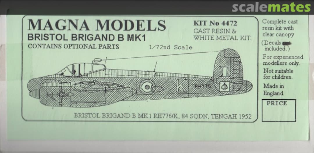 Boxart Bristol Brigand B Mk1 4472 Magna Models Boxart Bristol Brigand B Mk1 4472 Magna Models