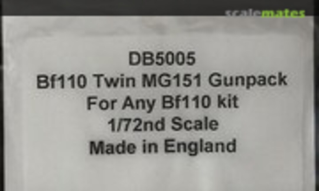 1:72 Twin MG 151 gun pack for Bf 110 (Delta Bits DB5005) DB5005