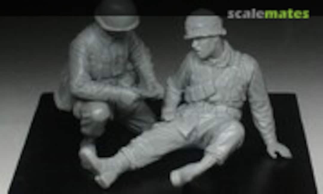 1:35 Wounded US Paratrooper & Medic (Minisoldiers MS-0092) MS-0092