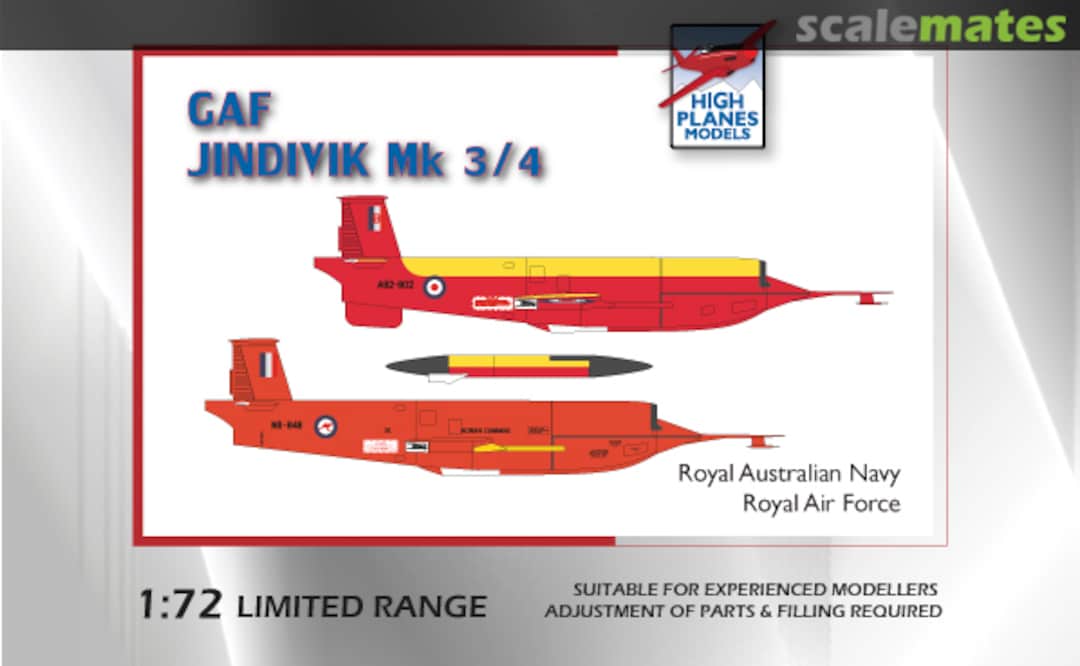 Boxart GAF Jindivik Mk 3/4 HPK072003 High Planes Models Boxart GAF Jindivik Mk 3/4 HPK072003 High Planes Models