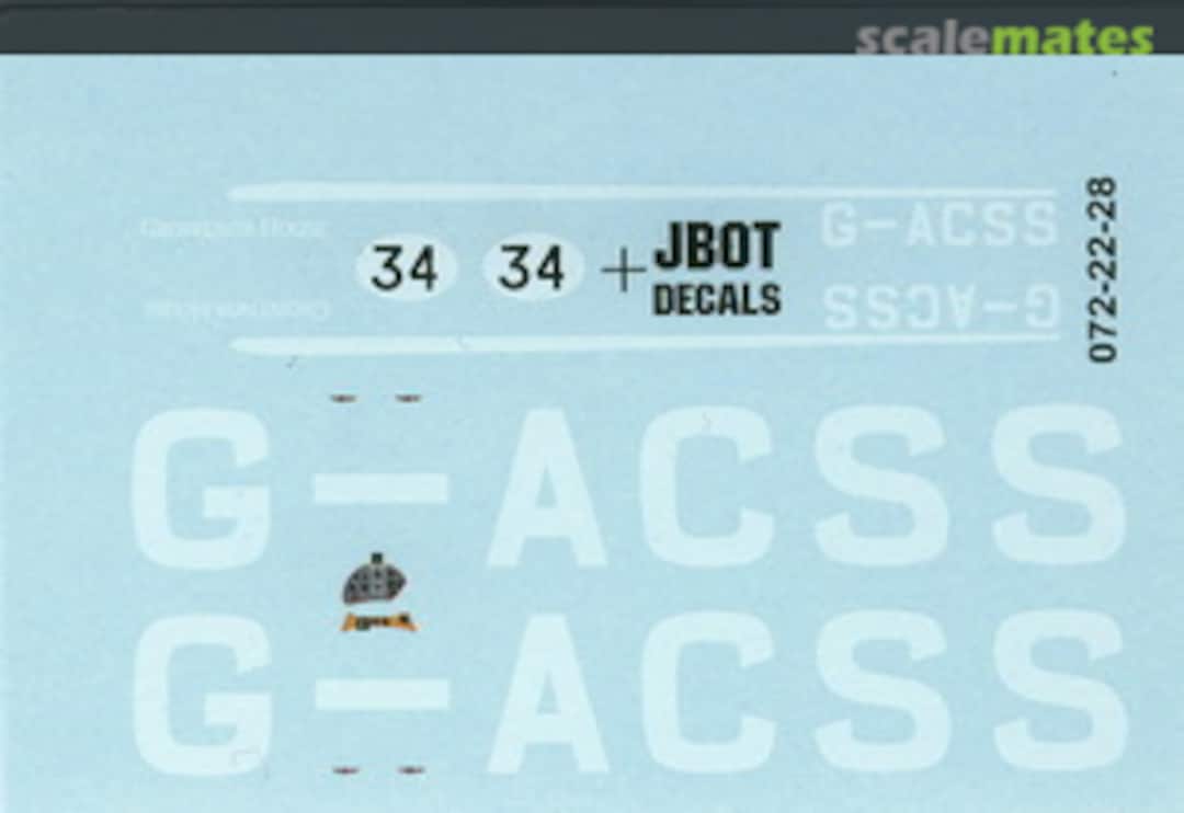 Boxart DH.88 Comet - Grosvenor House 072-22-28 JBOT Decals Boxart DH.88 Comet - Grosvenor House 072-22-28 JBOT Decals