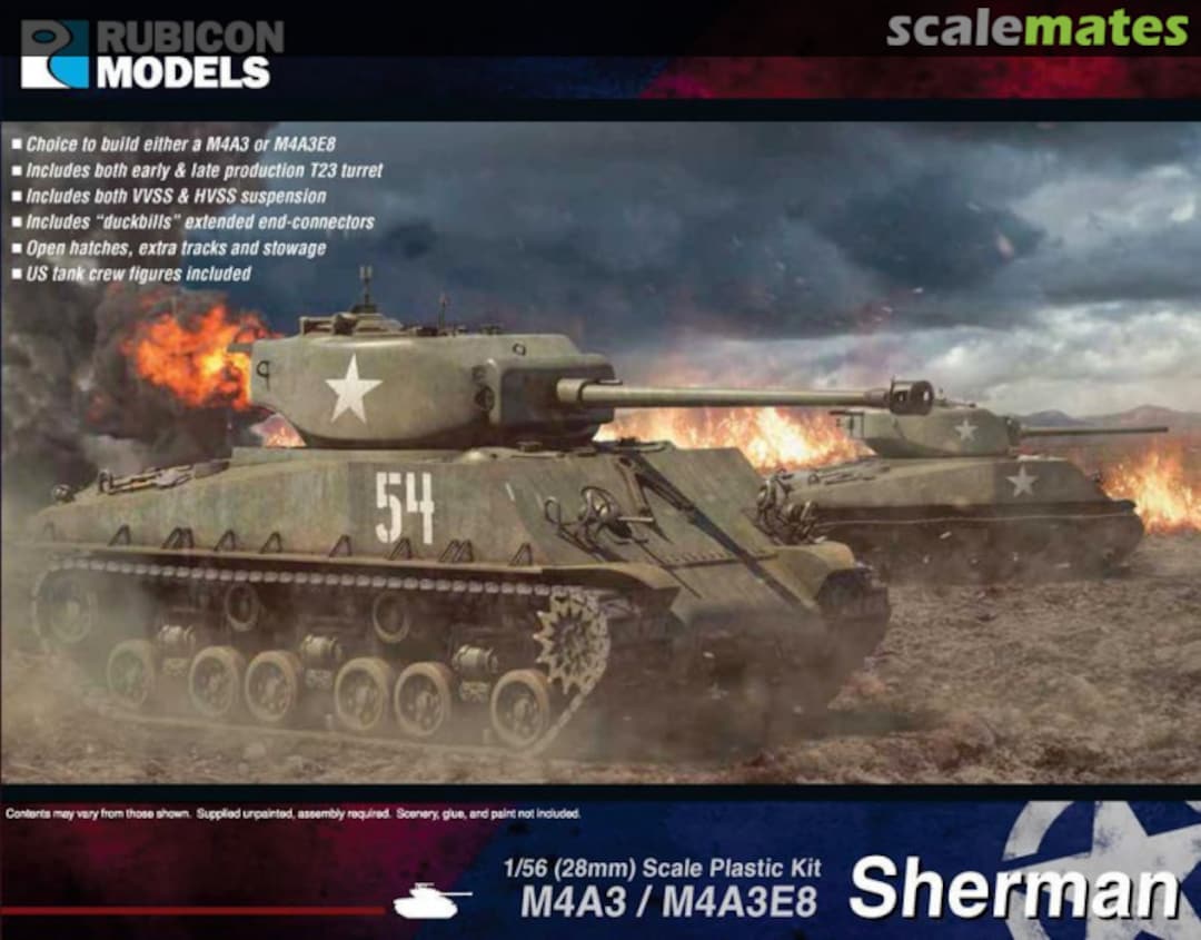 Boxart M4A3 / M4A3E8 Sherman 280042 Rubicon Models Boxart M4A3 / M4A3E8 Sherman 280042 Rubicon Models