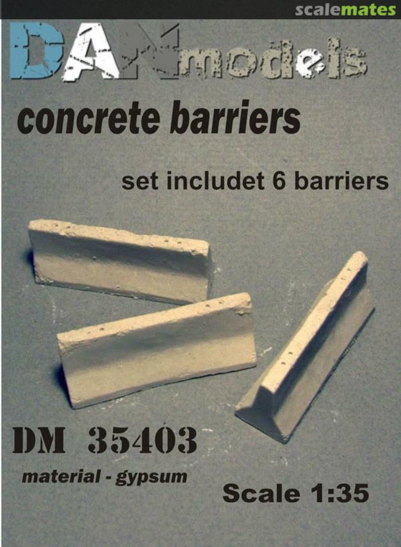 Boxart Concrete barrier (6 pcs) DM35403 DANmodels