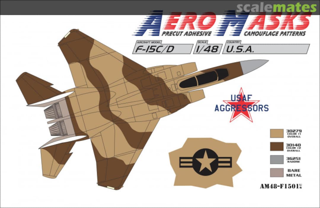 Boxart F-15C/D USA USAF Aggressors AM48-F1501 AeroMasks Boxart F-15C/D USA USAF Aggressors AM48-F1501 AeroMasks