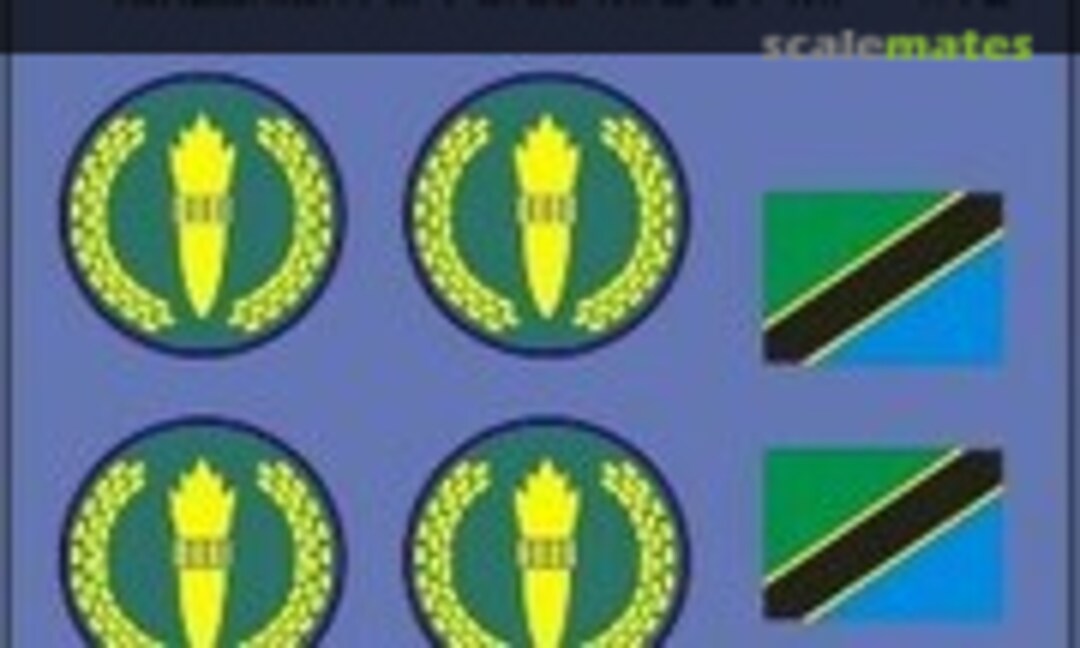 1:72 Tanzanian Air Force MiG 21 MF (MAV Decals MAV-TAN722) MAV-TAN722