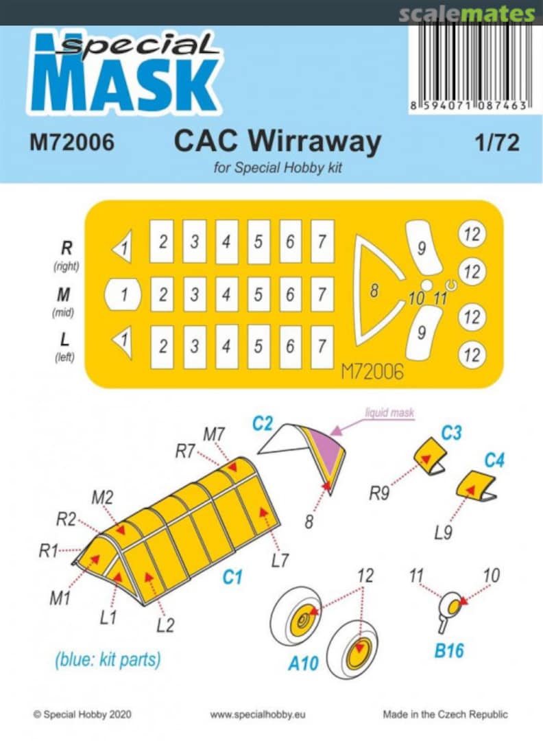 Boxart CAC Wirraway M72006 Special Mask Boxart CAC Wirraway M72006 Special Mask