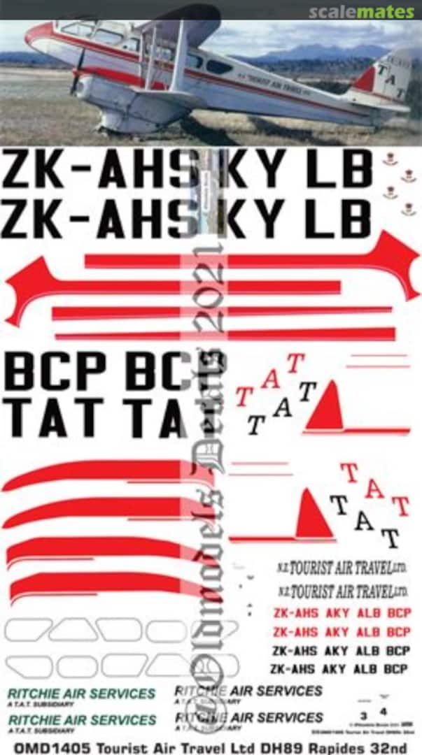 Boxart Tourist Air Travel DH89 Dominies and Rapide OMD1405 Oldmodels Decals Boxart Tourist Air Travel DH89 Dominies and Rapide OMD1405 Oldmodels Decals