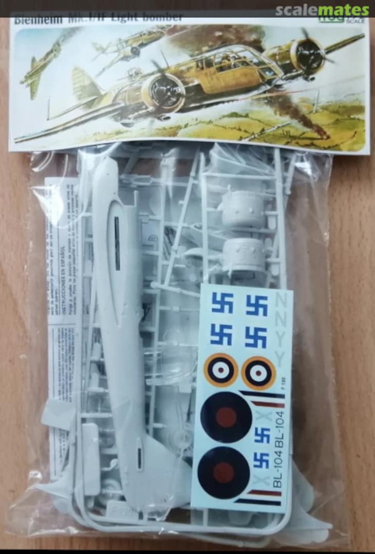 Boxart Blenheim Mk.I/IF Light bomber F190 OLD Frog Novo Models Boxart Blenheim Mk.I/IF Light bomber F190 OLD Frog Novo Models